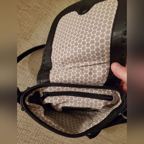 Brighton Jeweled Front Pebbled Leather Crossbody Purse - Picture 12 of 15